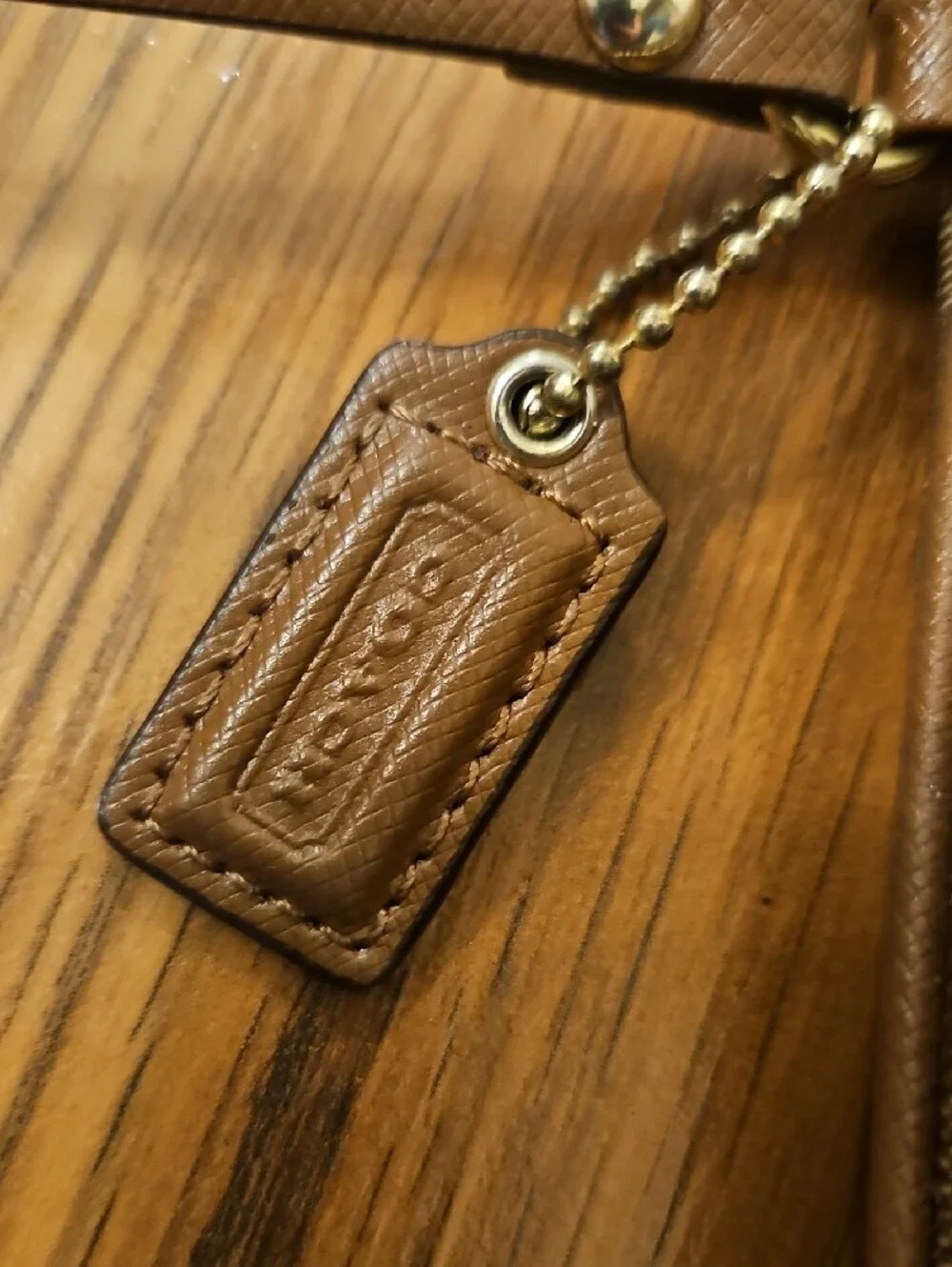 Coach Signature Canvas Wristlet in Brown/Tan
